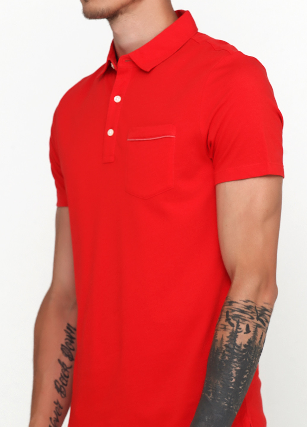 Красная футболка-поло для мужчин Banana Republic однотонная