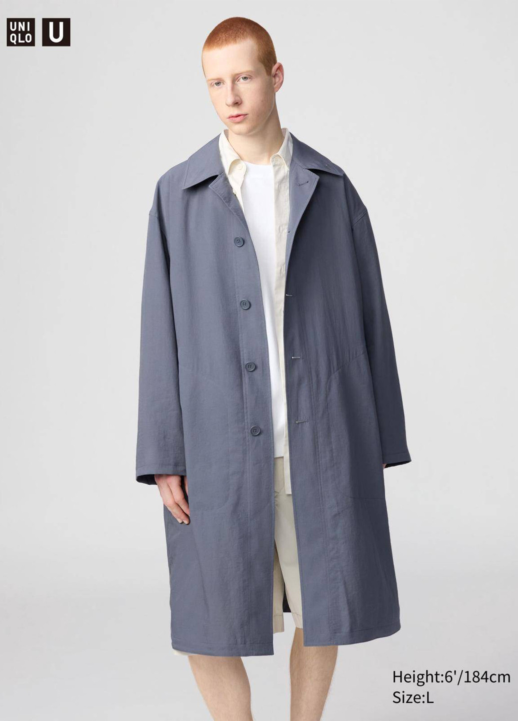 Плащ Uniqlo макінтош на гудзиках вільний (350933817)