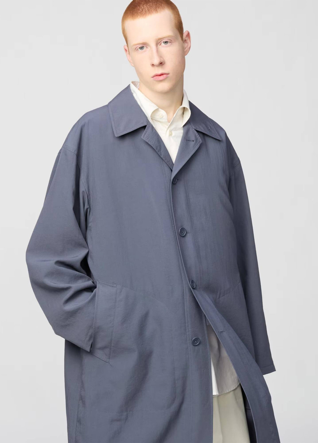 Плащ Uniqlo макінтош на гудзиках вільний (350933817)