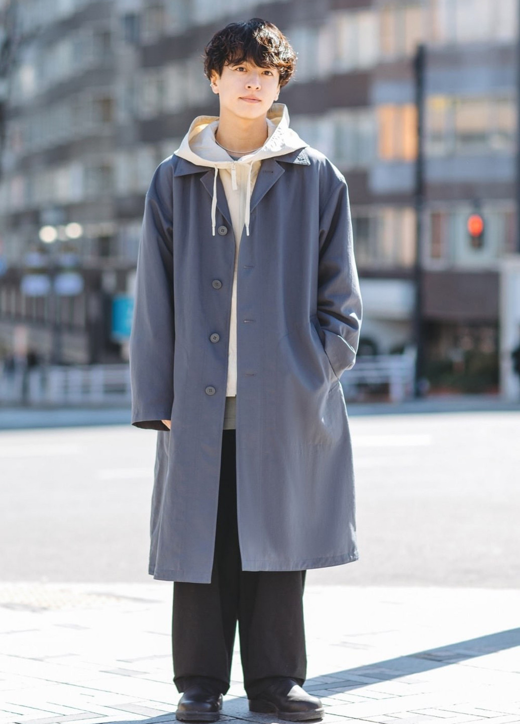 Плащ Uniqlo макінтош на гудзиках вільний (350933817)