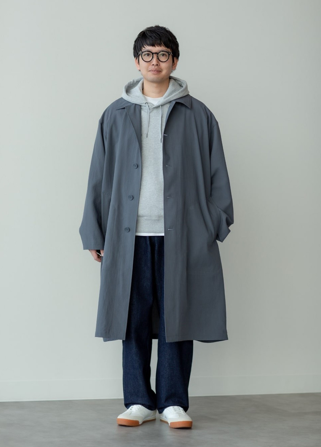 Плащ Uniqlo макінтош на гудзиках вільний (350933817)