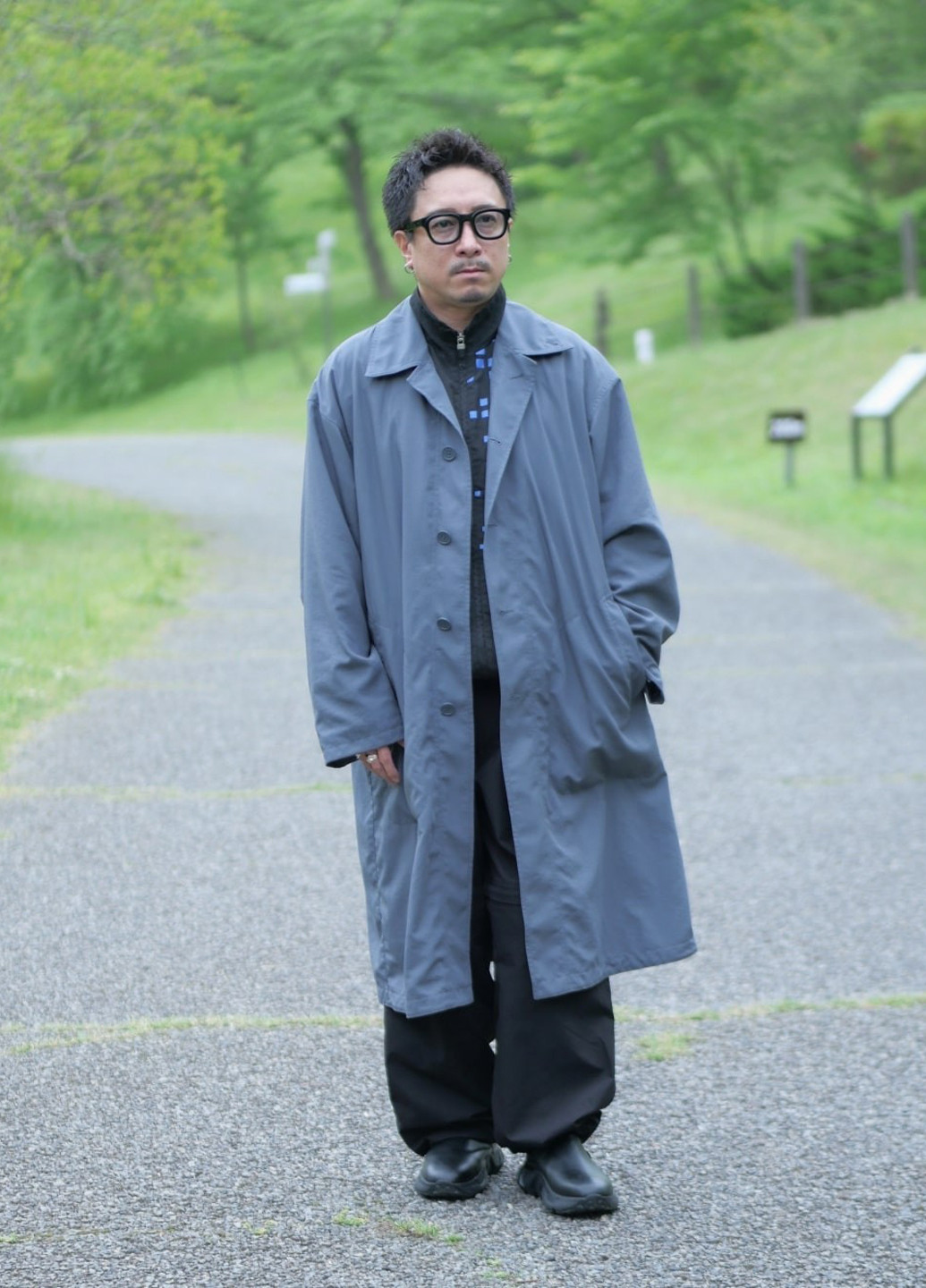 Плащ Uniqlo макінтош на гудзиках вільний (350933817)