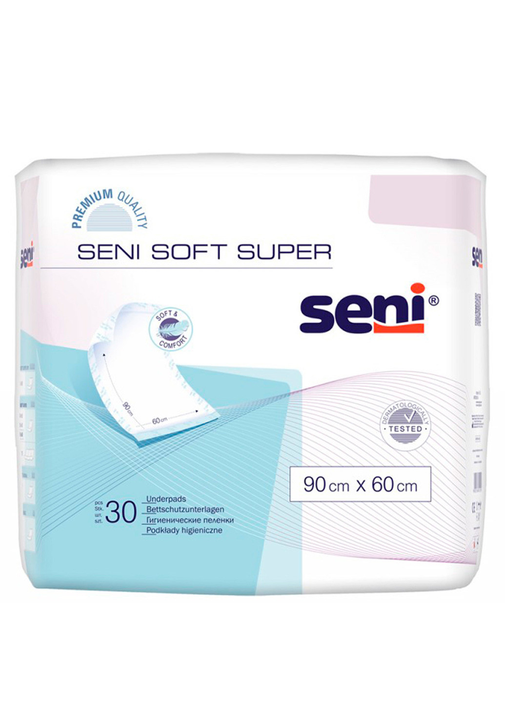 Гігієнічні пелюшки Soft Super 90 x 60 cм 30 шт. Seni (221115069)