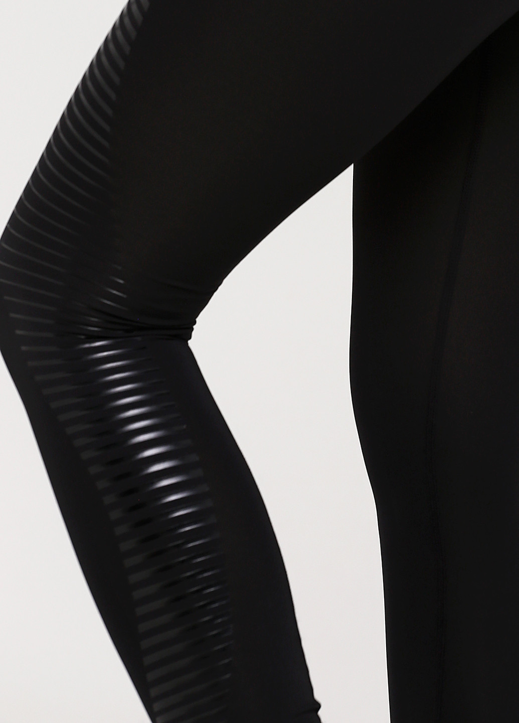 Легінси H&M смужки чорні спортивні поліамід