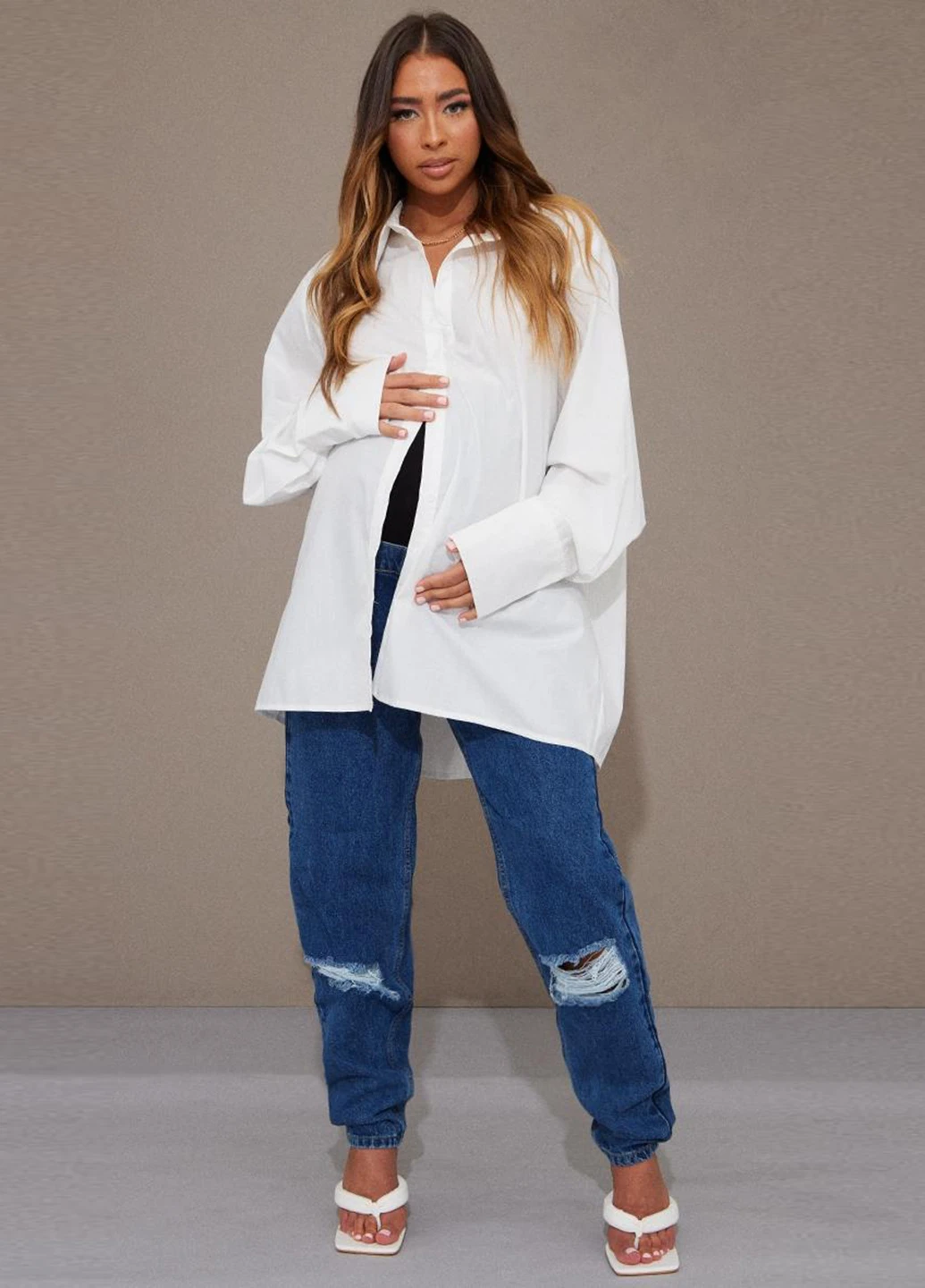 Джинсы для беременных PrettyLittleThing - (254948105)
