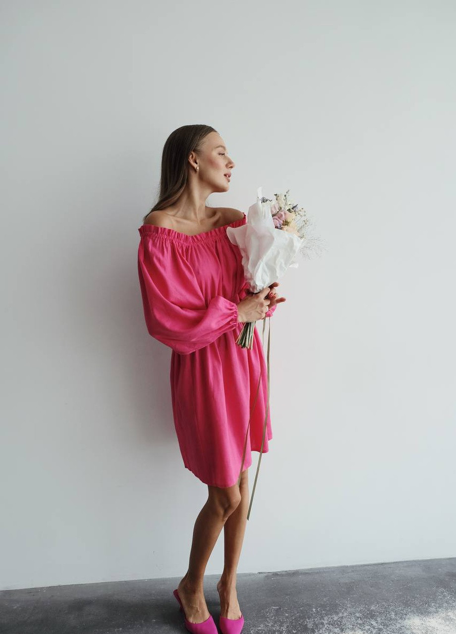 Розовое платье Liton однотонное
