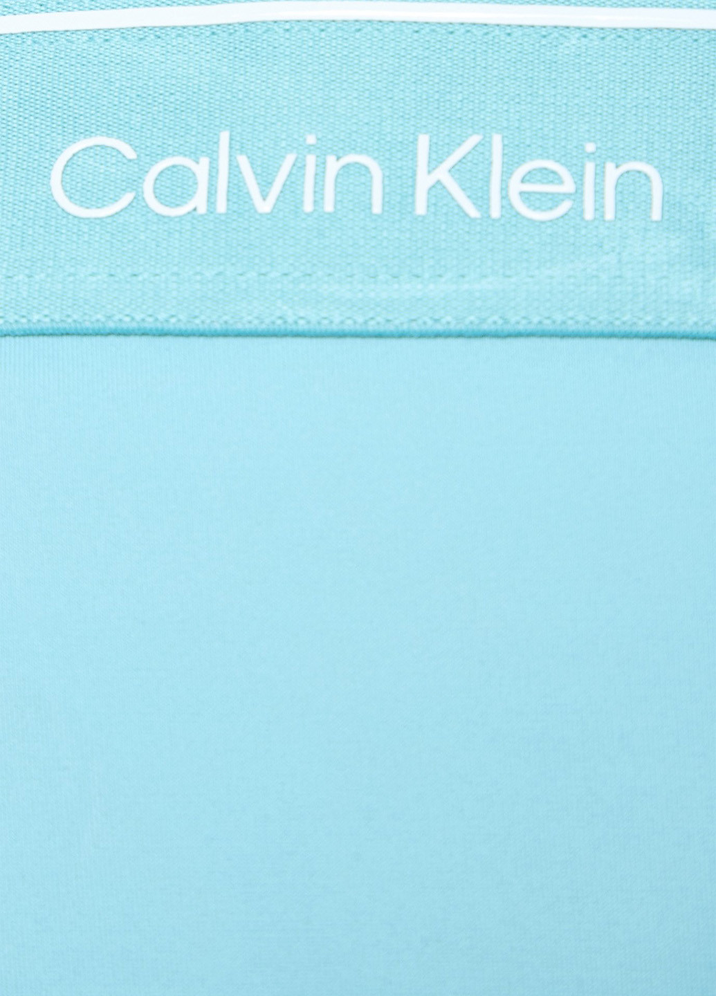 Бирюзовые купальные трусики с логотипом Calvin Klein