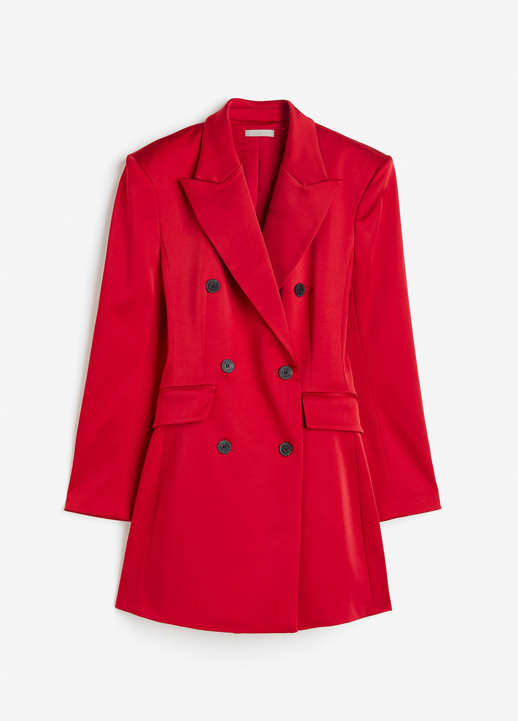 Красное деловое, кэжуал платье платье-жакет H&M однотонное