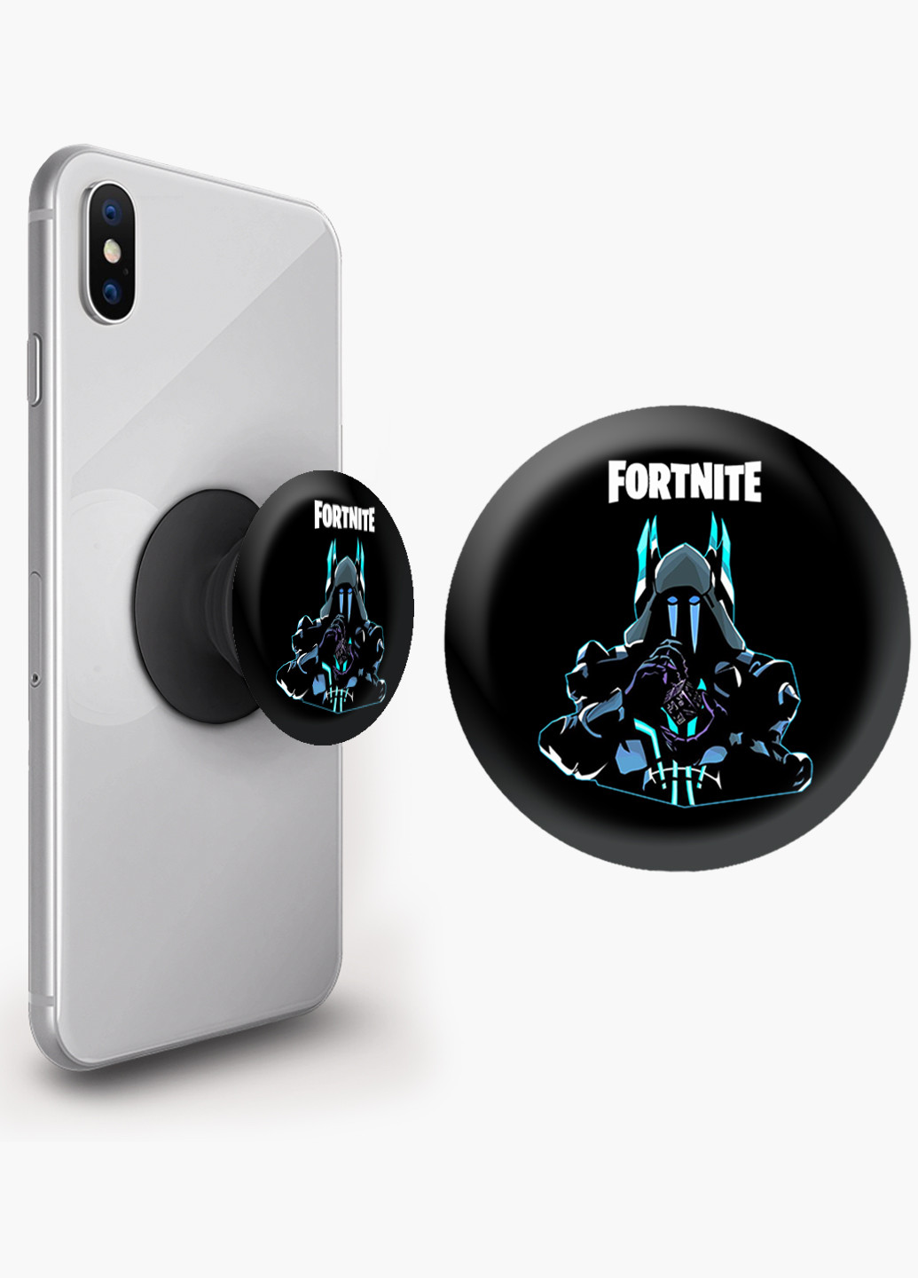 Попсокет (Popsockets) тримач для смартфону Фортнайт (Fortnite) (8754-1195) Чорний MobiPrint (216748447)