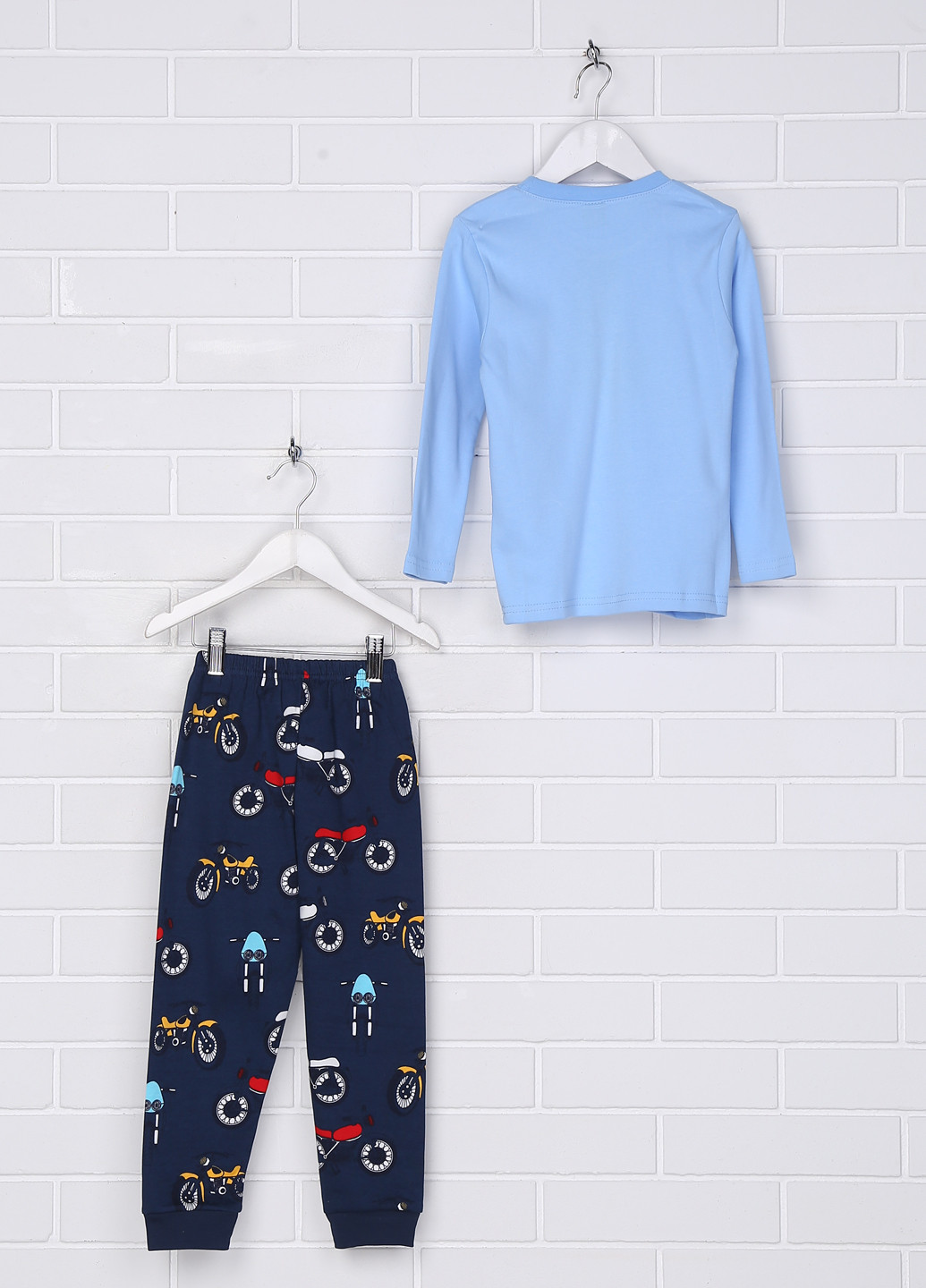 Блакитна всесезон піжама (лонгслів, брюки) Vitmo baby