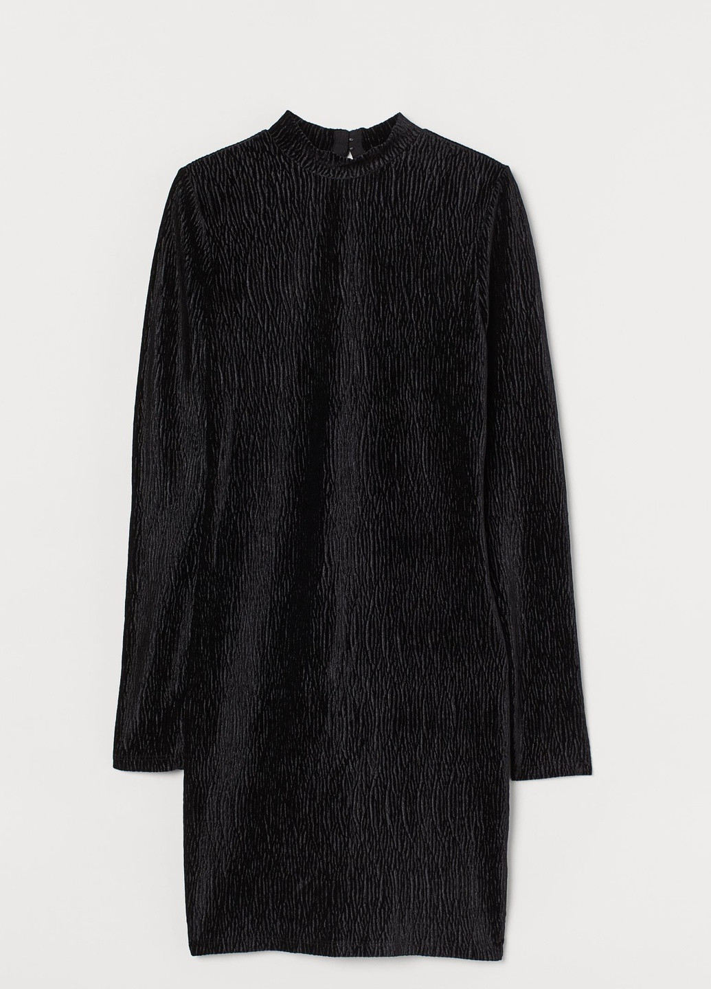 Чорна коктейльна футболка велюр H&M однотонна