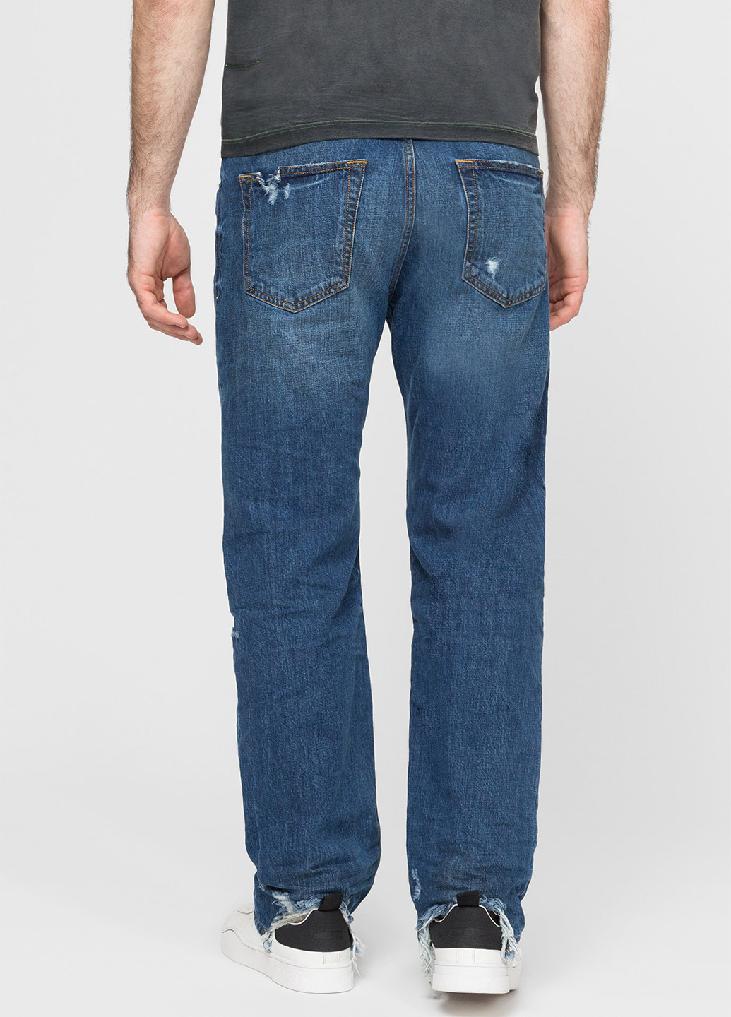 Темно-голубые демисезонные прямые джинсы Diesel