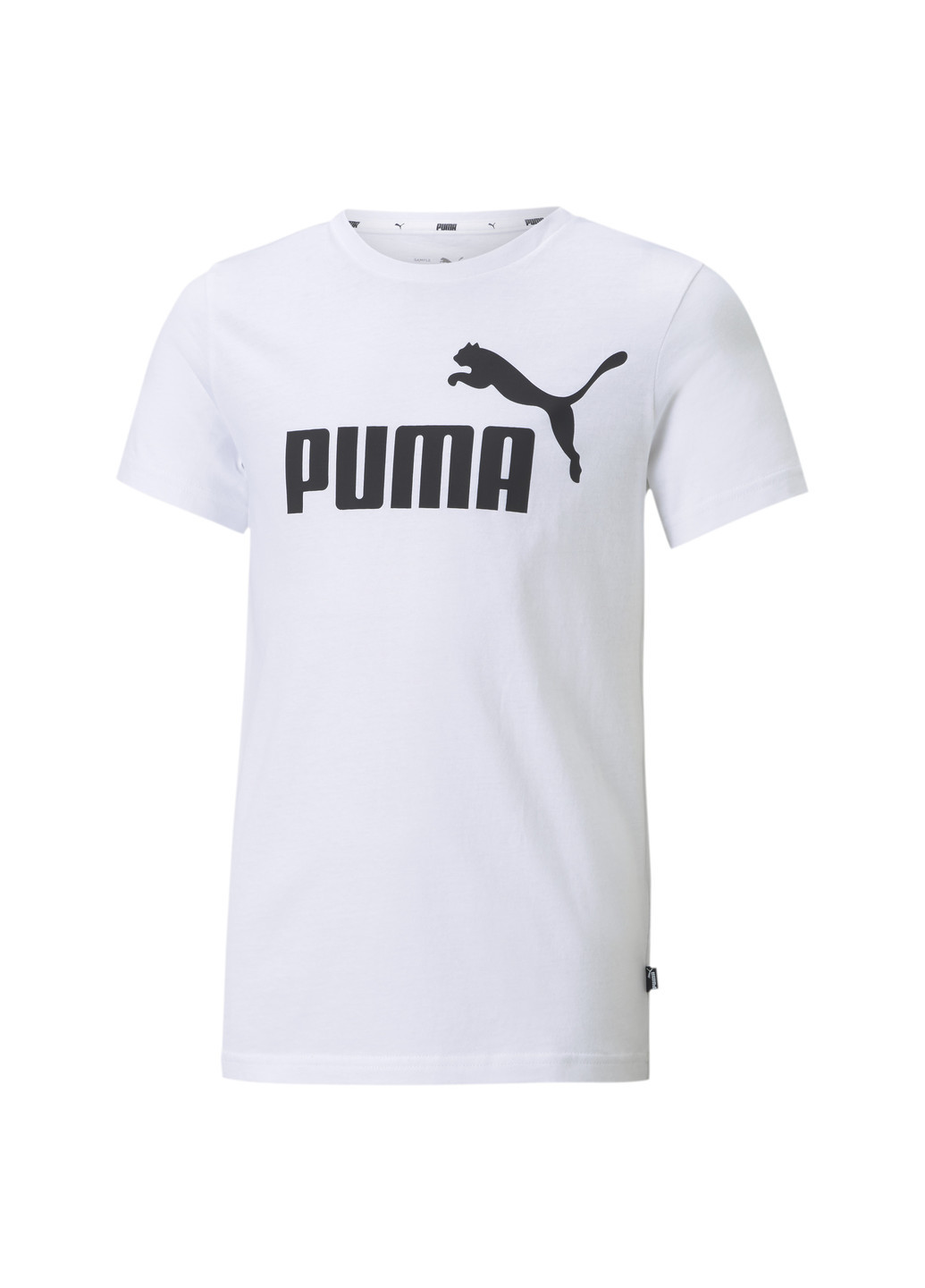 Белая демисезонная детская футболка essentials logo youth tee Puma
