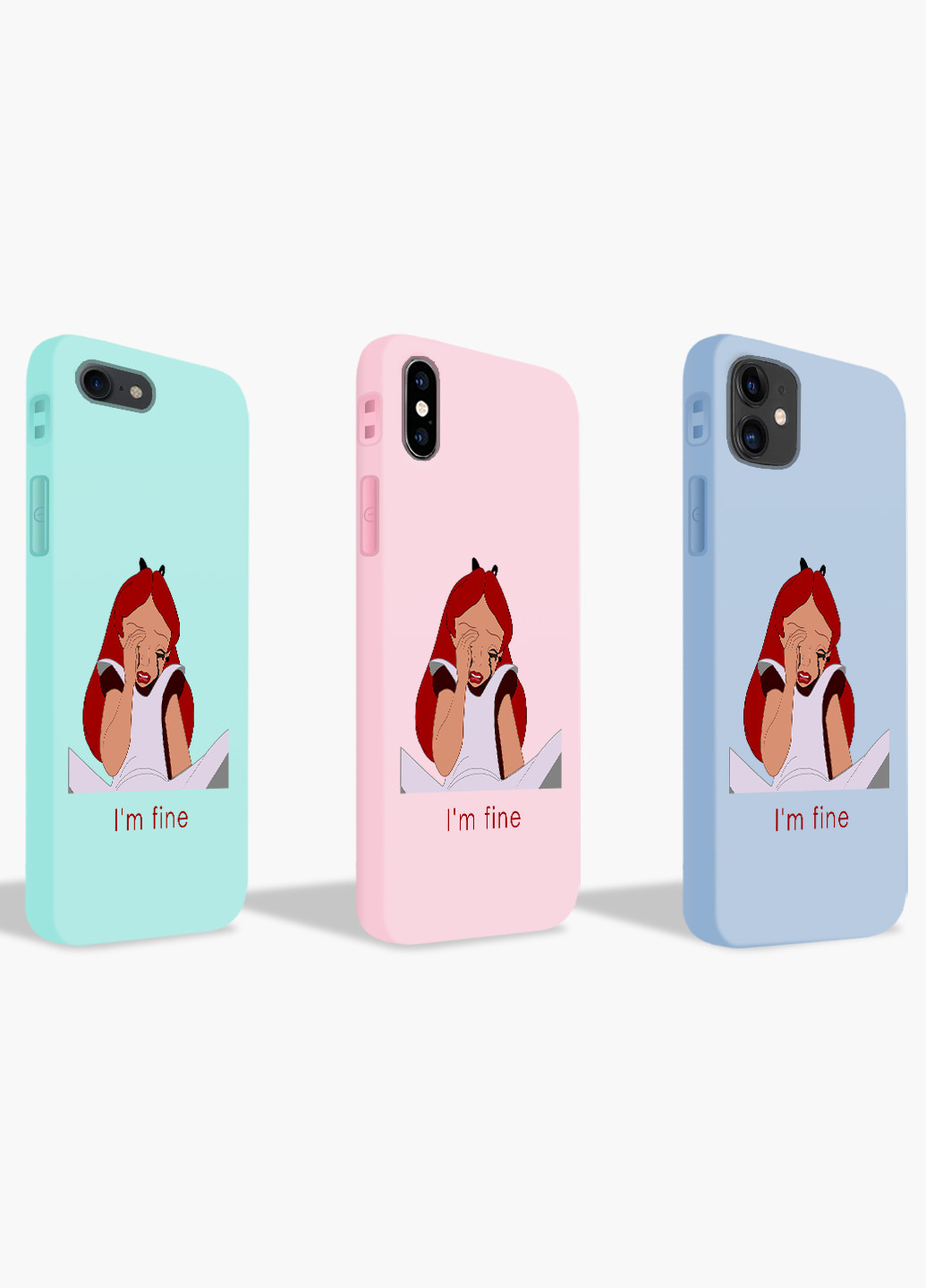 Чехол силиконовый Apple Iphone X Алиса я в порядке Дисней (Alice in Wonderland Disney) (6129-1440) MobiPrint (219485554)