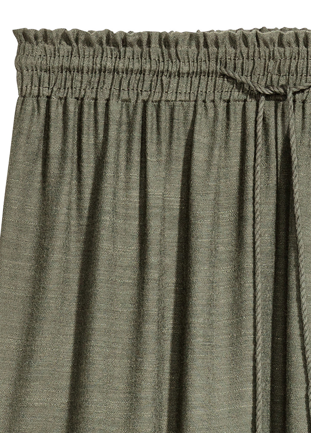 Оливковая (хаки) кэжуал меланж юбка H&M а-силуэта (трапеция)