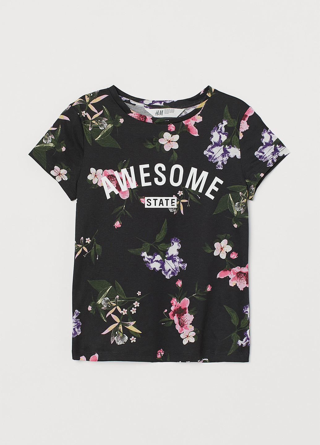 Чорна літня футболка H&M