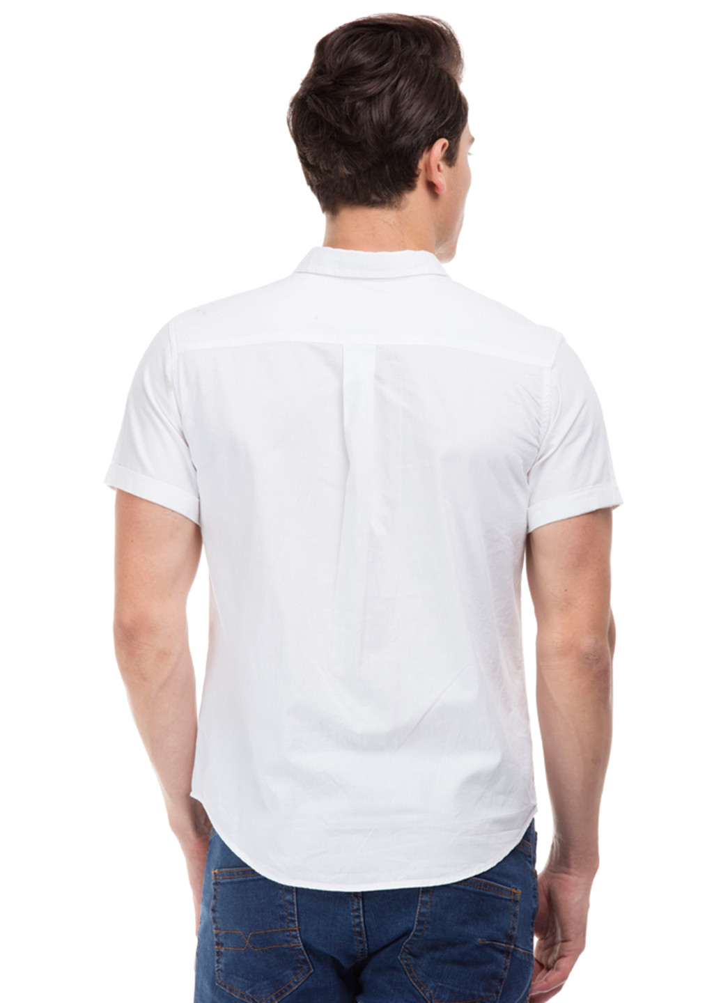 Белая кэжуал рубашка Яavin с коротким рукавом