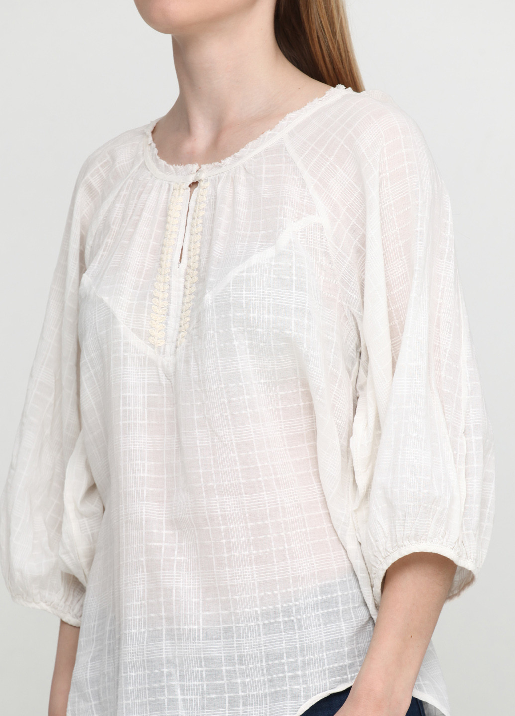 Молочная летняя блуза Kookai