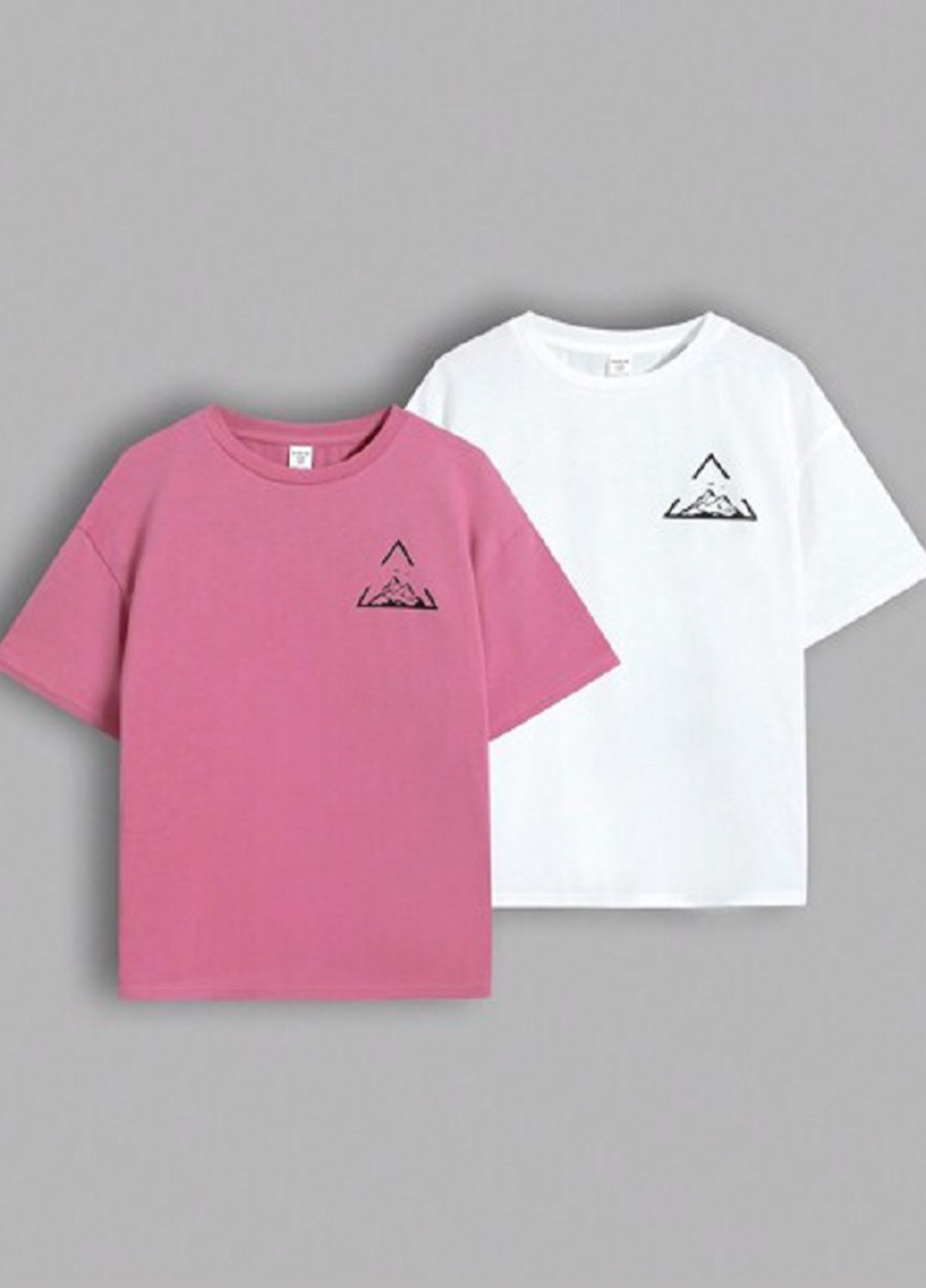 Комбинированная летняя футболка (2 шт.) SHEIN