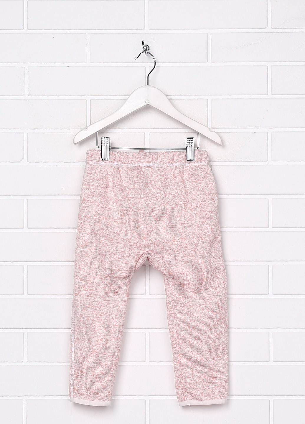 Светло-розовые кэжуал осенние с высокой талией брюки H&M