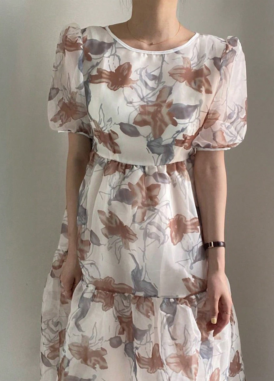 Белое кэжуал, коктейльное, праздничный платье а-силуэт SHEIN с цветочным принтом