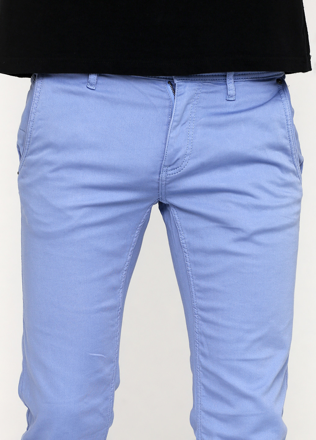 Голубые джинсовые демисезонные прямые брюки Celio