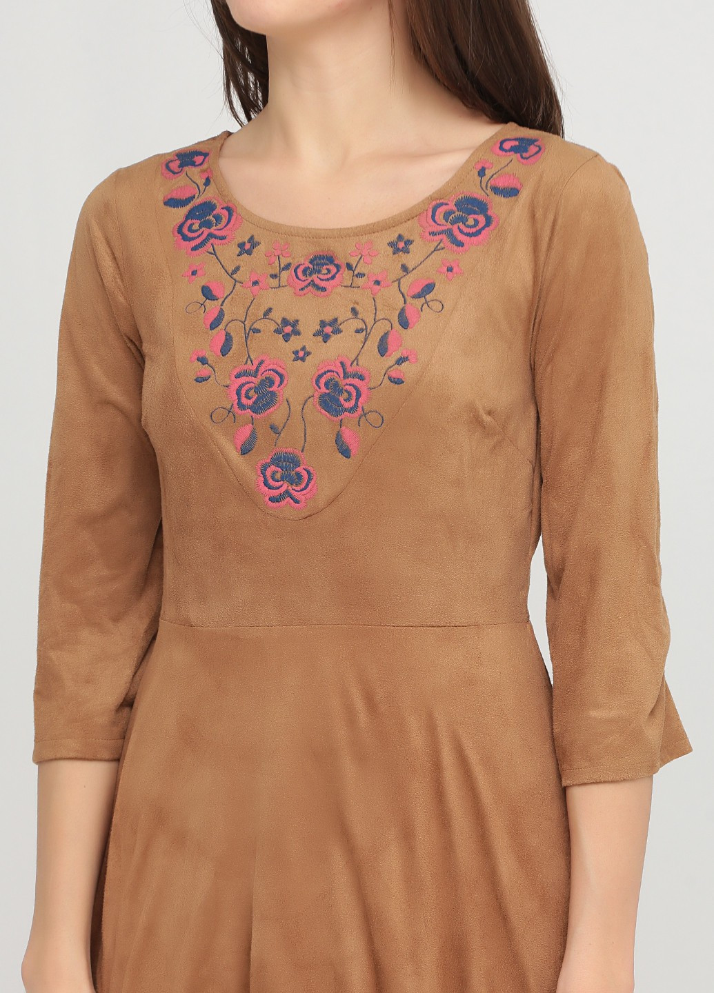 Коричнева кежуал сукня кльош Springfield однотонна