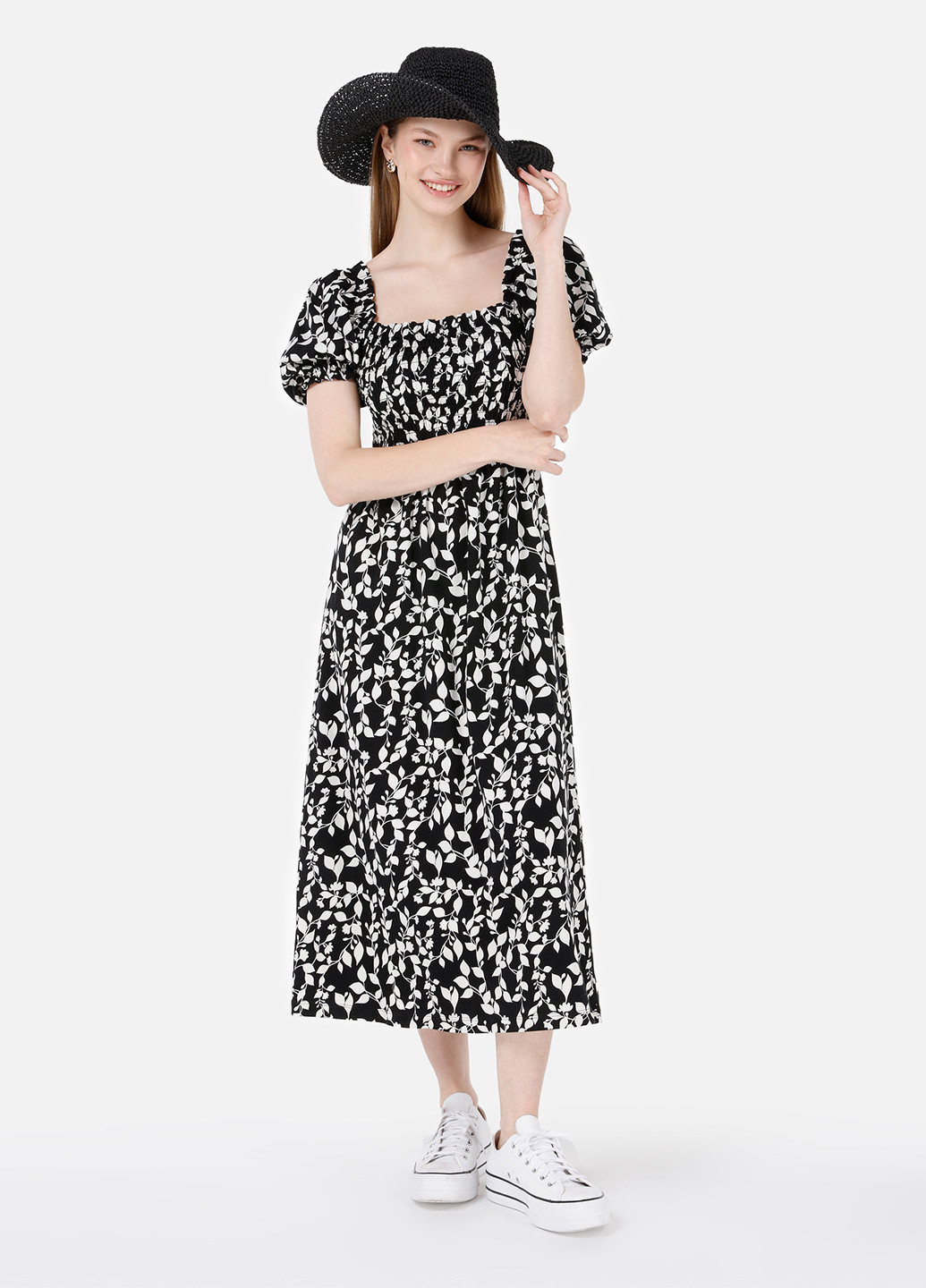 Чорно-білий кежуал сукня Colin's з малюнком