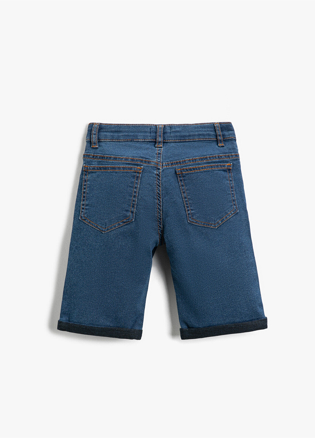 Шорты KOTON однотонные синие джинсовые хлопок