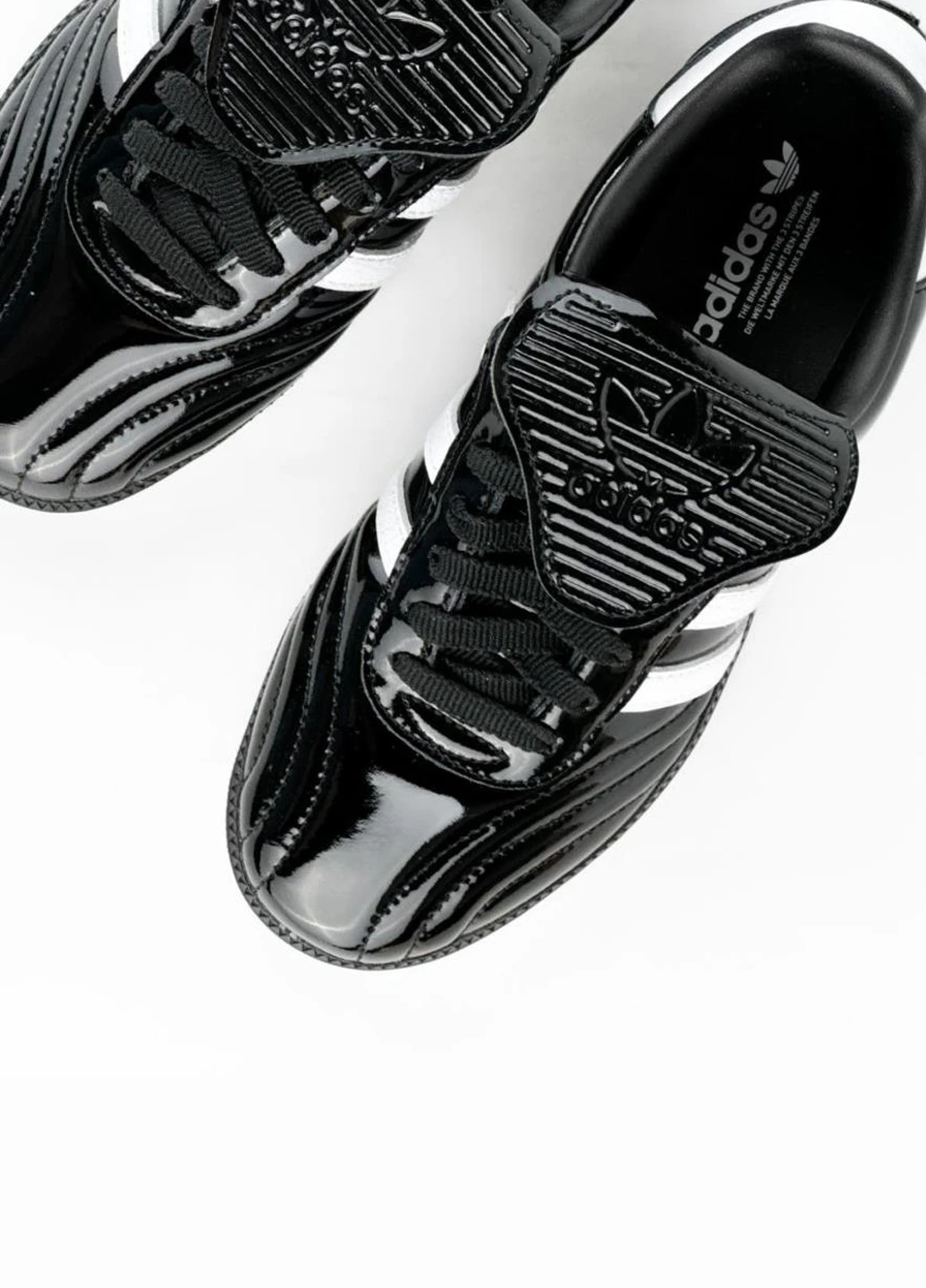 Кроссовки JI2707 adidas Samba LT Core Black Patent Leather чёрно-белые всесезоны (341083534)
