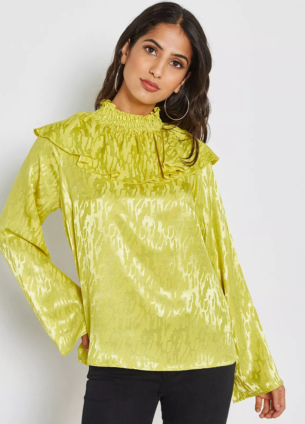 Желтая демисезонная блуза Lost Ink