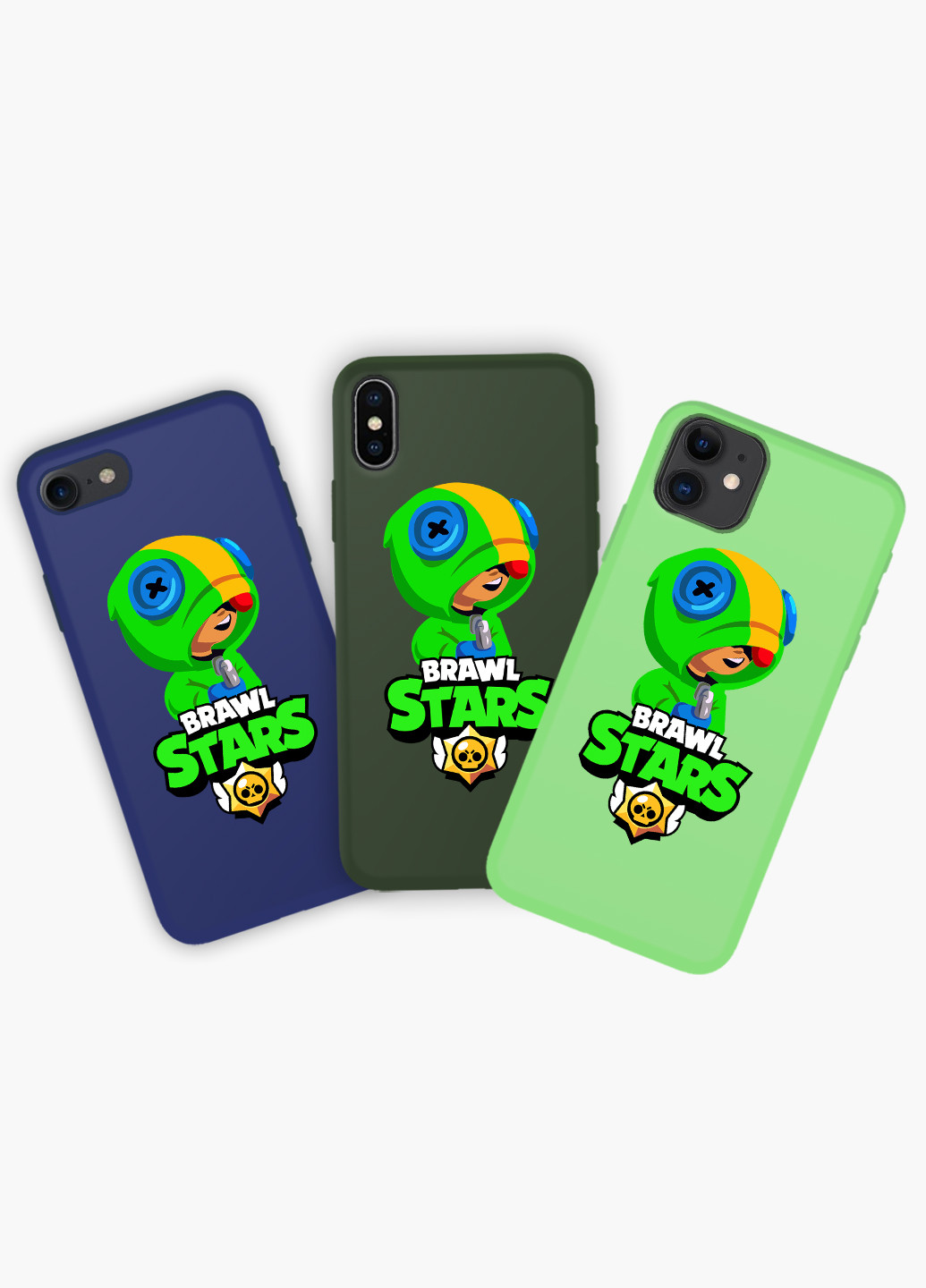 Чехол силиконовый Apple Iphone 6 Леон Бравл Старс (Leon Brawl Stars) (6937-1015) MobiPrint (219284112)