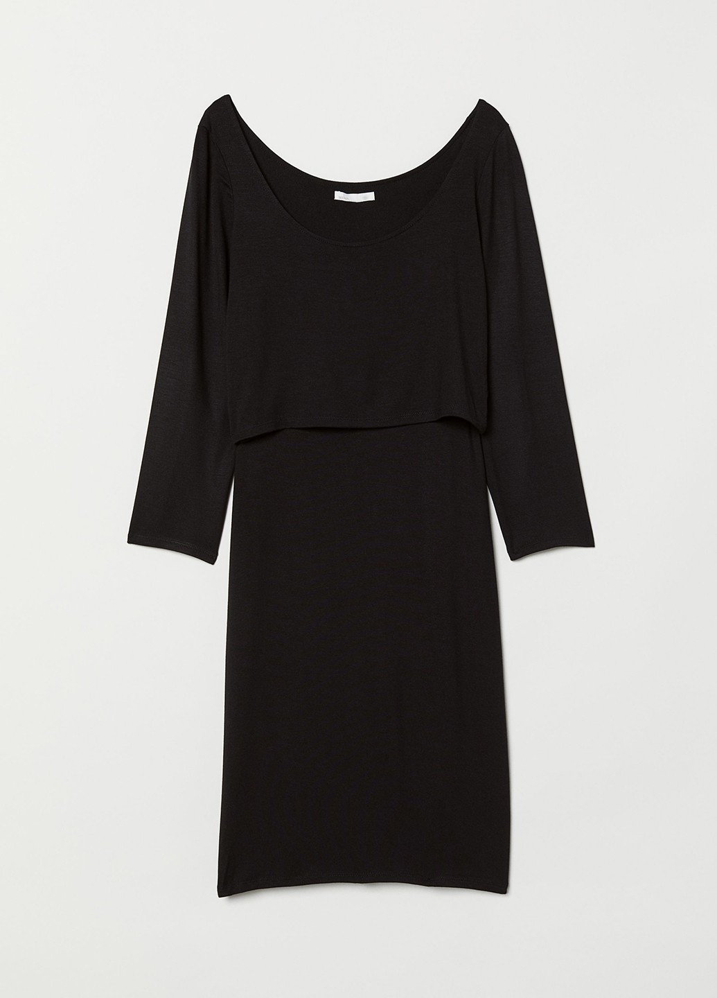 Черное вечернее платье для кормящих мам H&M однотонное