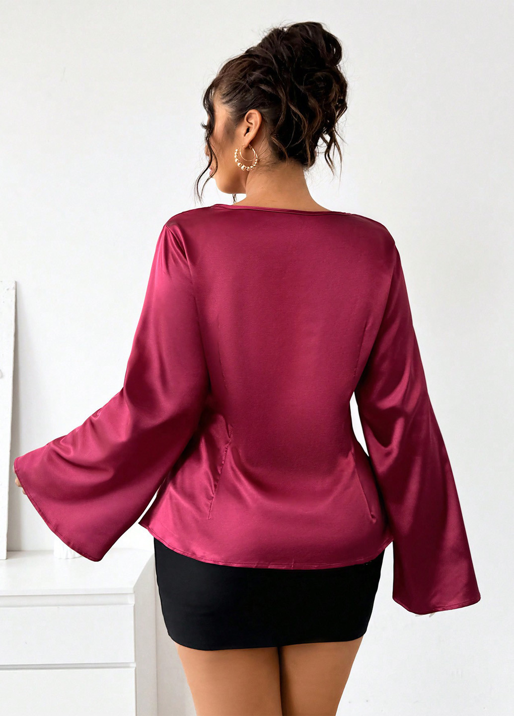 Бордова блуза SHEIN