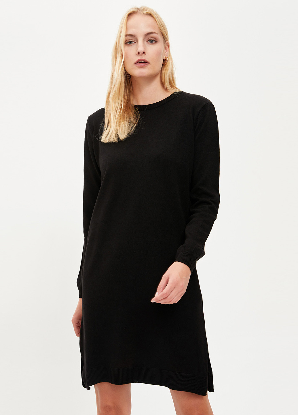 Чорна кежуал плаття, сукня сукня светр DeFacto