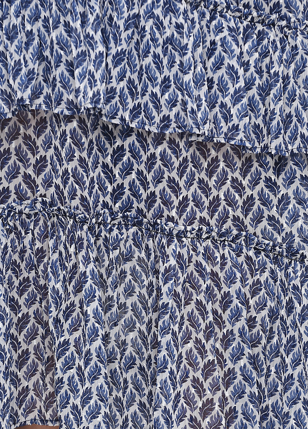 Синяя кэжуал с абстрактным узором юбка H&M а-силуэта (трапеция)