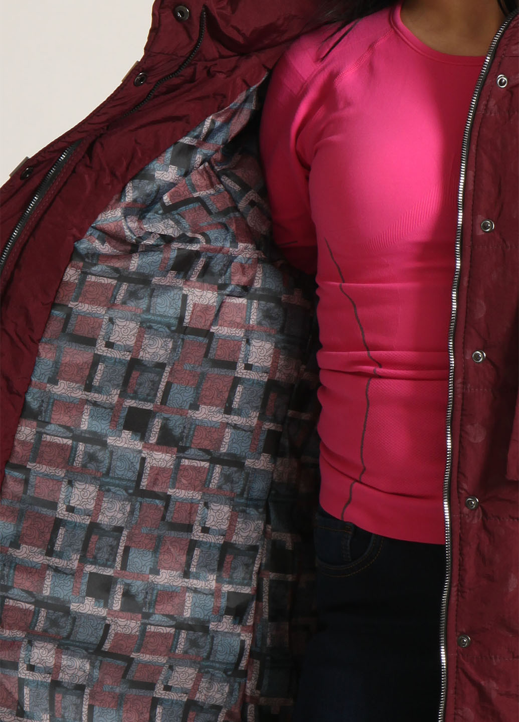 Бордовая зимняя куртка AnderMain