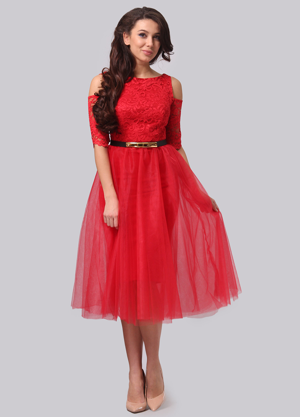 Червона коктейльна сукня, сукня пачка Lila Kass