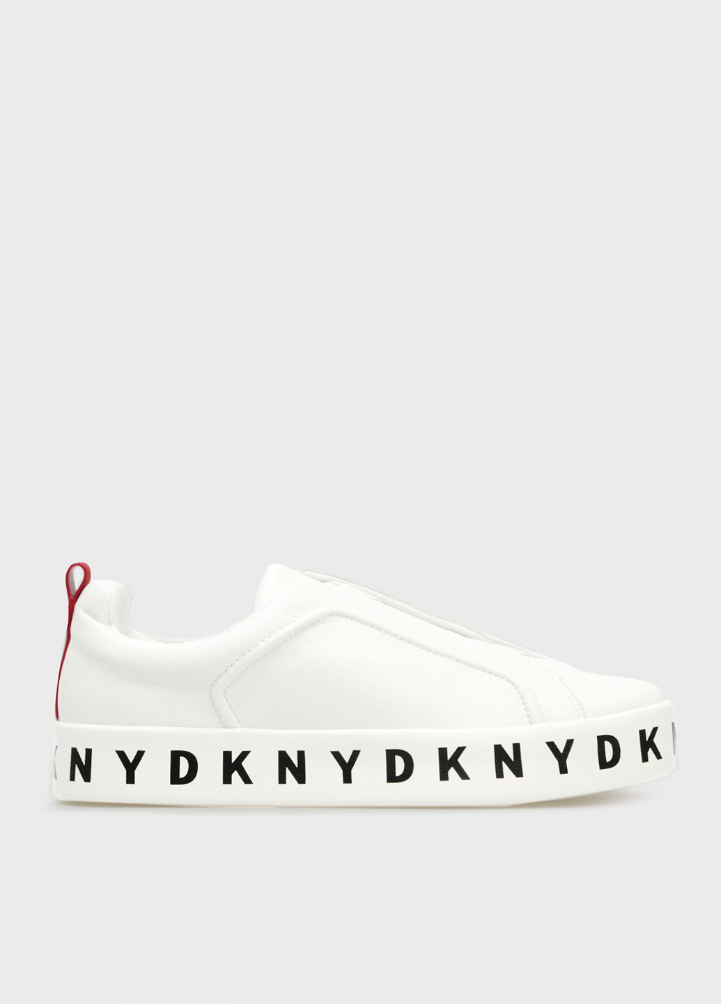 Белые слипоны DKNY с надписью