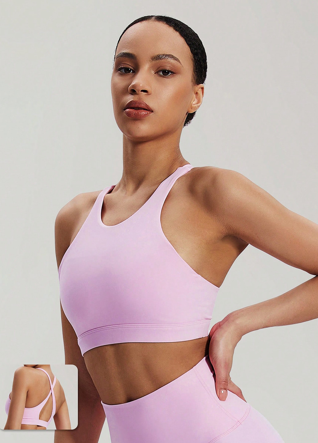 Світло-рожевий топ бюстгальтер SHEIN без кісточок поліамід