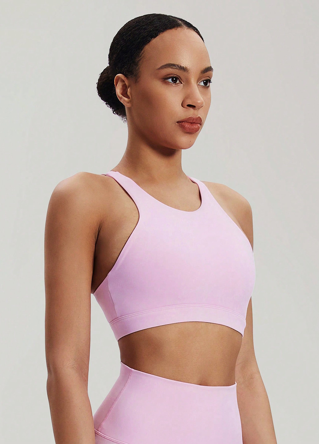 Світло-рожевий топ бюстгальтер SHEIN без кісточок поліамід