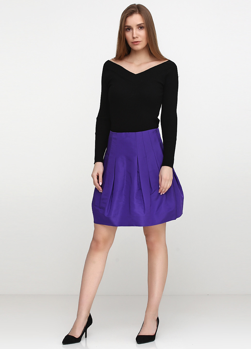 Фиолетовая однотонная юбка Ralph Lauren