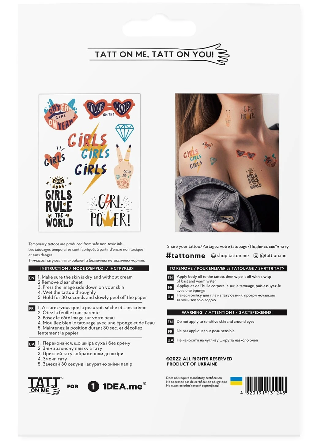 Тимчасові тату "Girls Power Mix" TATTon.me (254255618)