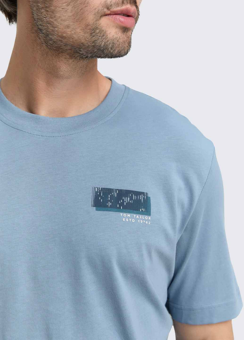 Сіро-голубий футболка Tom Tailor