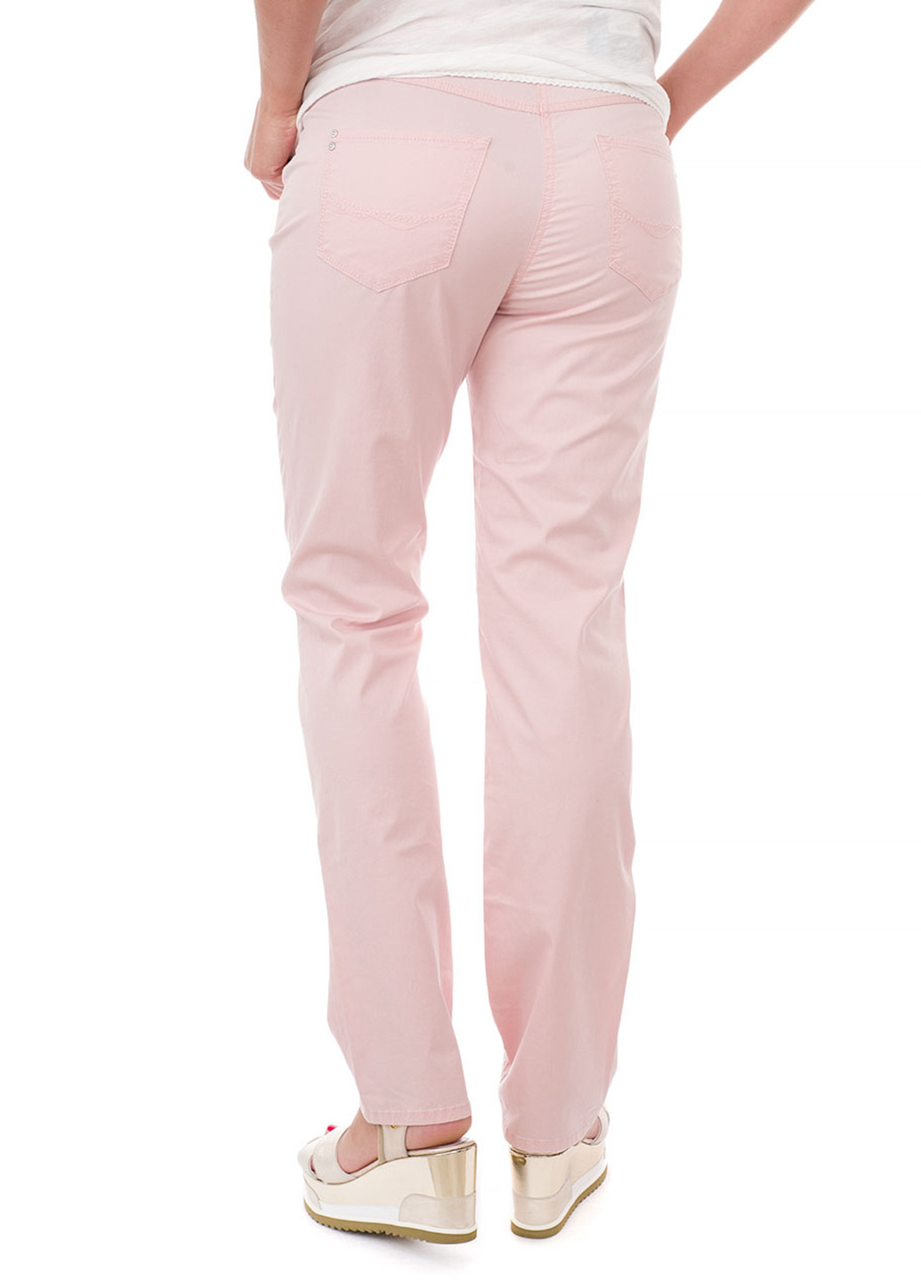 Розовые кэжуал демисезонные зауженные брюки Gardeur