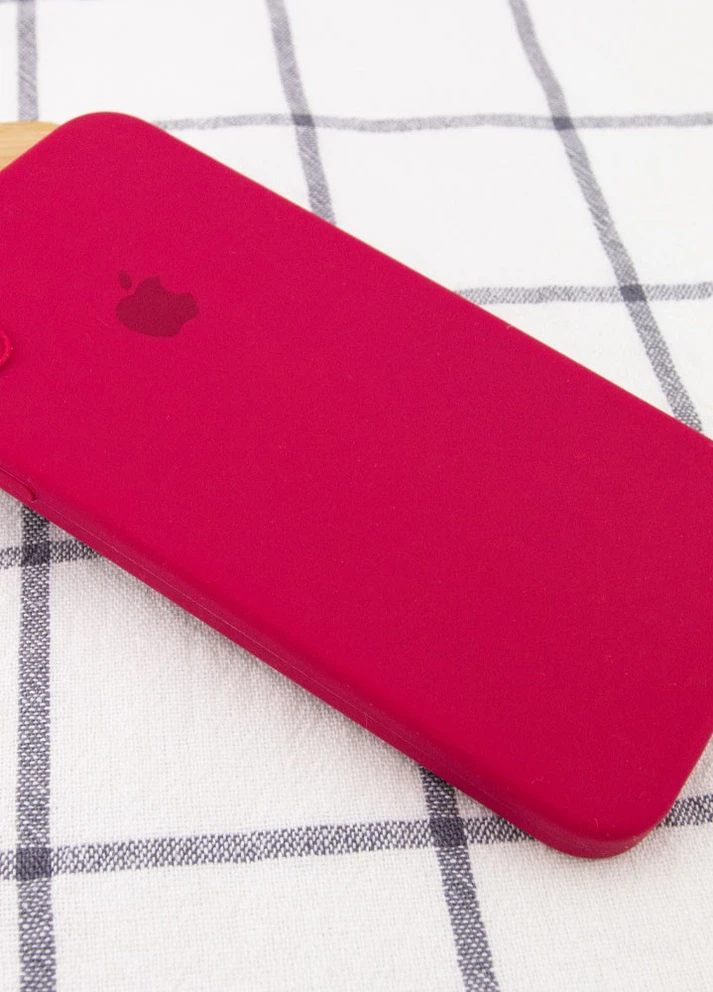 Чохол Silicone Case Square Full Camera Protective (AA) для Apple iPhone XS (5.8 ') Червоний / Rose Red (is_00000040231_14) Epik (229727387)
