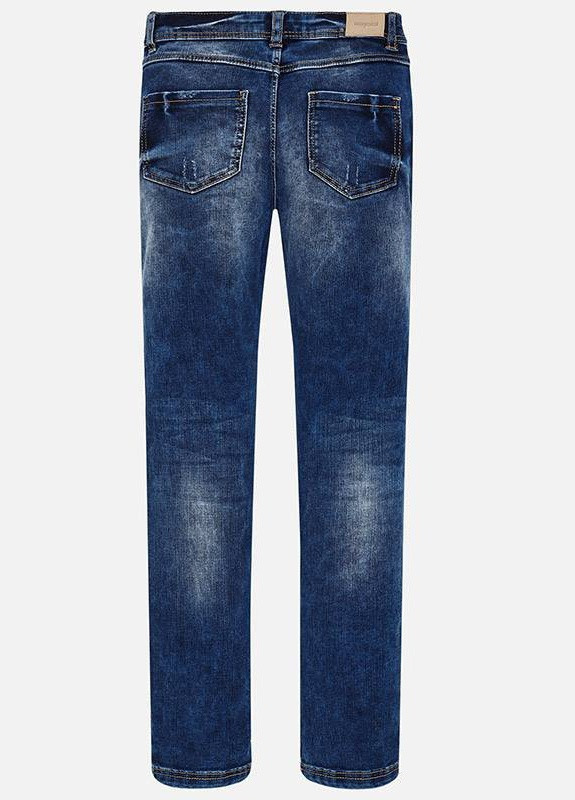 Синие демисезонные слим джинсы для девочки Mayoral