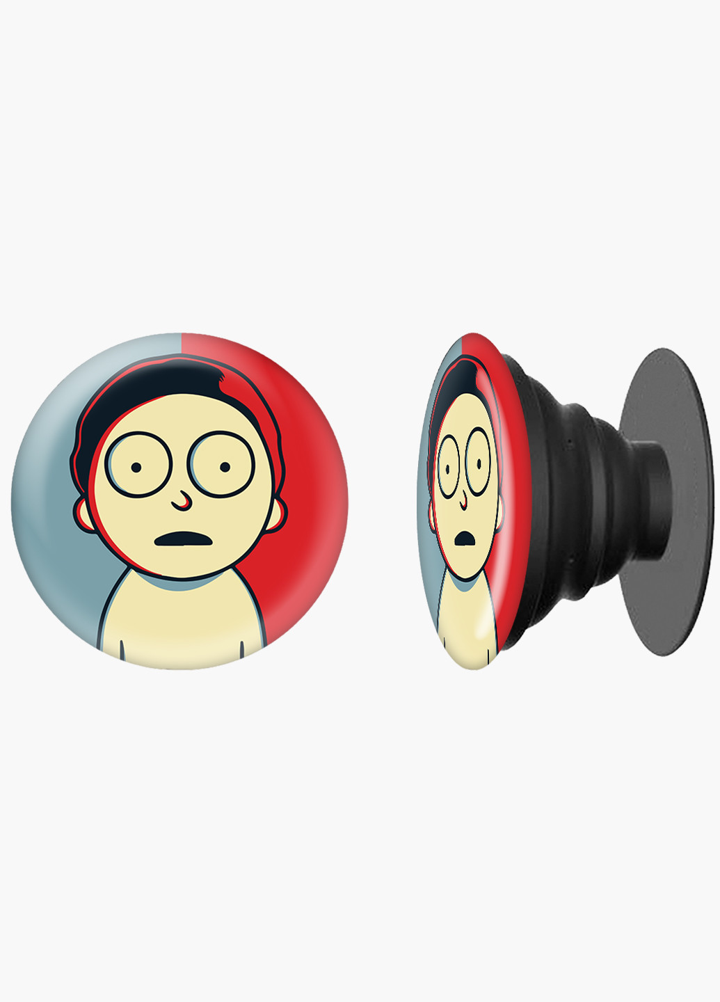Попсокет (Popsockets) тримач для смартфону Рік Санчез Рік і Морті (Rick Sanchez Rick and Morty) (8754-2931) Чорний MobiPrint (229014709)