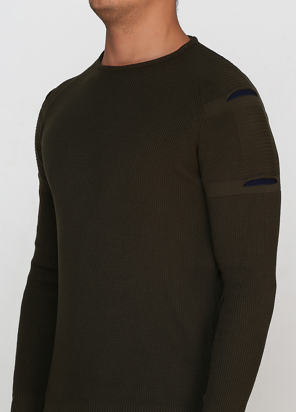 Оливковый (хаки) демисезонный свитер Leo Polo