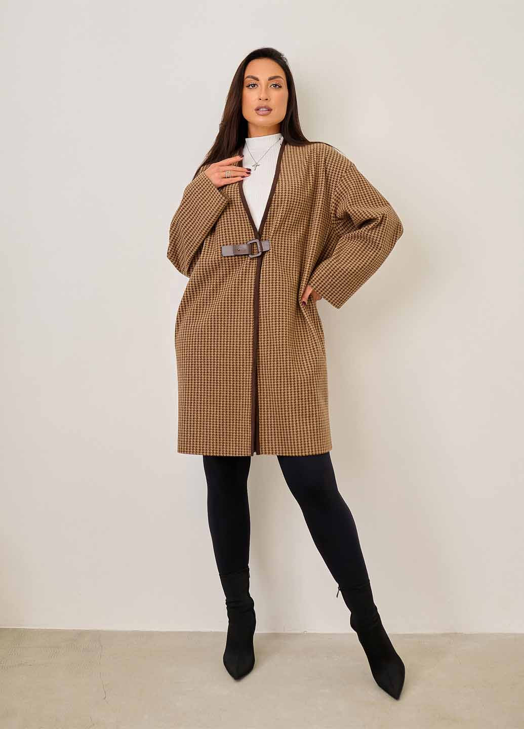 Коричневый демисезонный кардиган LibeAmore